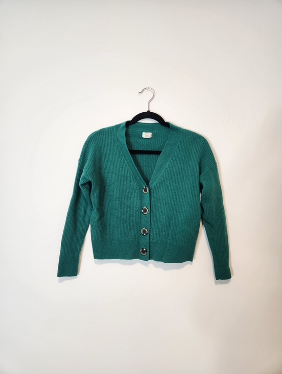 Aspen Sweaters - Aspen 100% Extrafine Merino Wool Cropped Cardigan Size Small